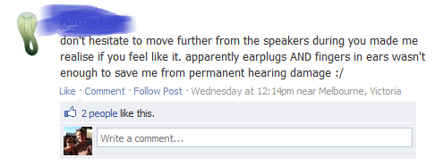 My Bloody Valentine - Facebook Post