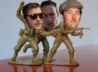 Zero Dark Thirty - plastic army men Bert Macklin, Drazic and Joel Edgerton kill Osama Bin Laden.