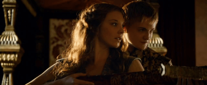 Jack Gleeson and Natalie Dormer in Game of Thrones, Season 3, Episode 2 - "Dark Wings, Dark Words"