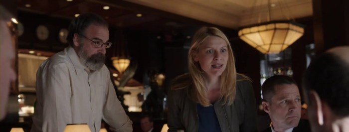 Carrie (Claire Danes) and Saul (Mandy Patinkin) argue in Homeland Season 3 Premiere, "Tin Man is Down"