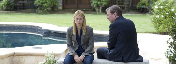 Claire Danes as Carrie Mathison and Martin Donovan as Leland Bennett in Homeland (Season 3, Episode 4)