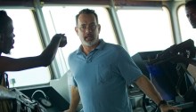 Barkhad Abdi, Tom Hanks and Faysal Ahmed in Captain Phillips (2013)