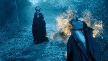Angelina Jolie and Elle Fanning in Maleficent (2014)