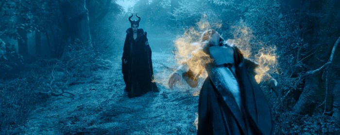 Angelina Jolie and Elle Fanning in Maleficent (2014)