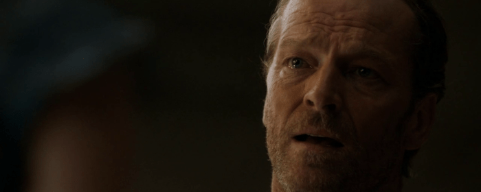 Game of Thrones, Season 4, Episode 8 - sad Jorah Mormont