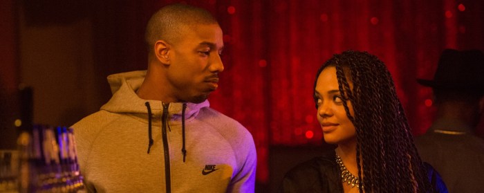 Michael B. Jordan and Tessa Thompson in Creed (2015)