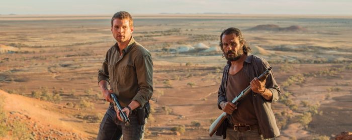 Aaron Pedersen and Josh Russell in Goldstone (2016)