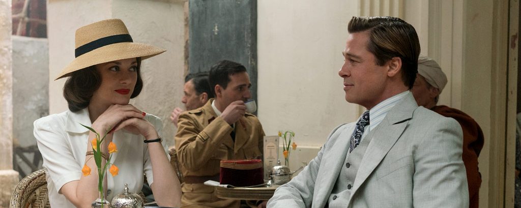 Brad Pitt and Marion Cotillard in Allied (2016)